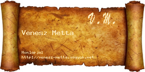 Venesz Metta névjegykártya